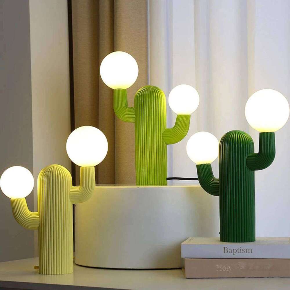 Cactus Design Art Decor Pigeon Lamp Table Lamps Mood Light Bedroom Living Room Indoor Home Decorative Fixture Z260227