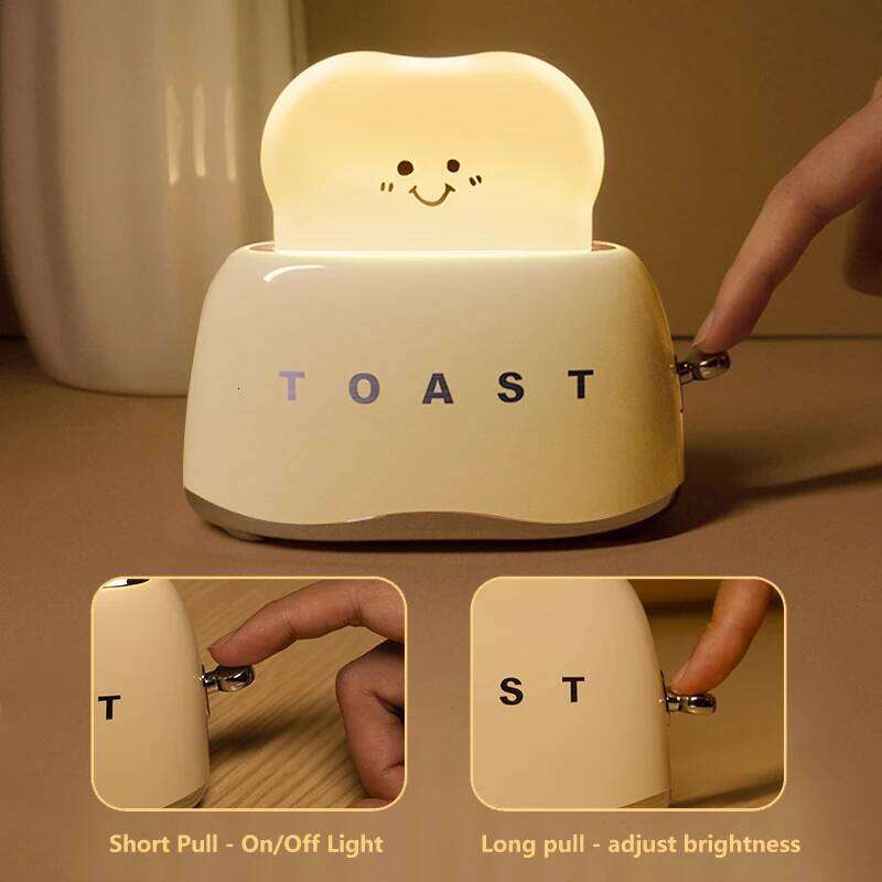 New Toast Night Light Cute little Bread Lamp Breastfeeding portable light with timer is still a great gift for kids and friends Z260227