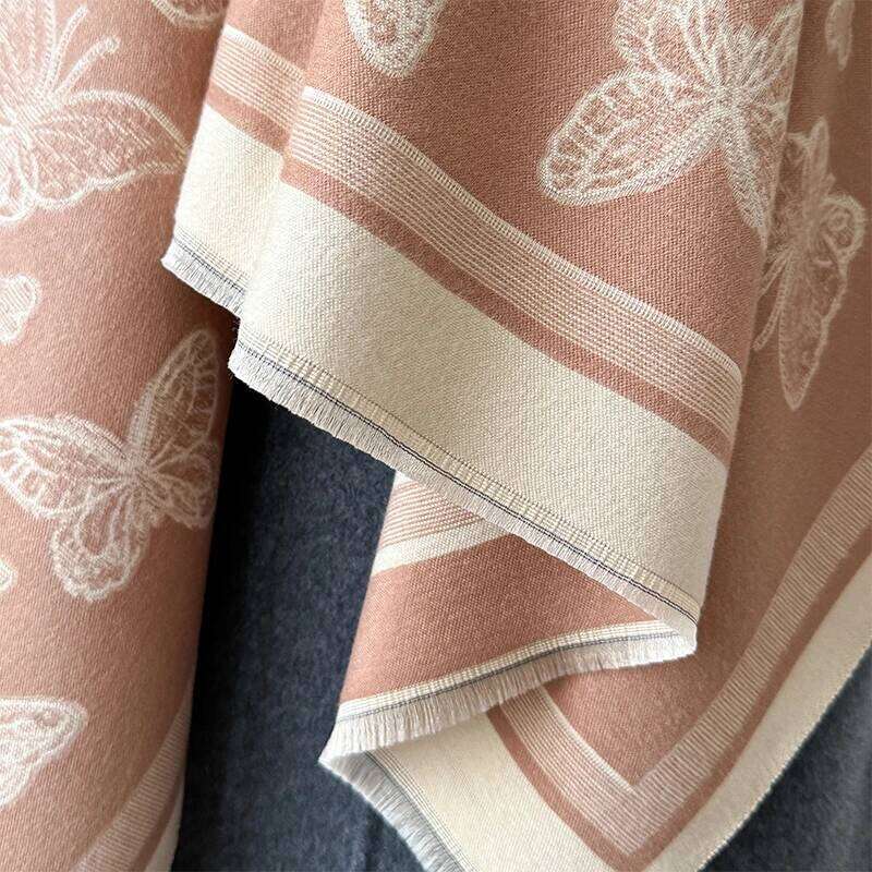 New Butterfly Design Winter Warm Cashmere Jacquard Scarves High Quality Women Thicken Wrap Shawl Ladies Wool Pashmina Scarf Z260226