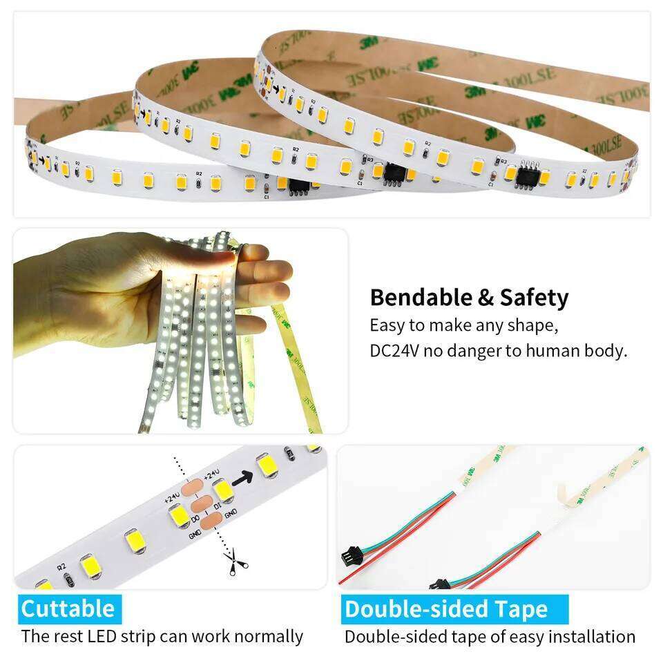 10m WS2811 Running Water Flowing LED Strip Light SMD2835 Horse Race Pixel Addressable Flexible Linear Lamp Set 120LEDs/m DC24V Z260226