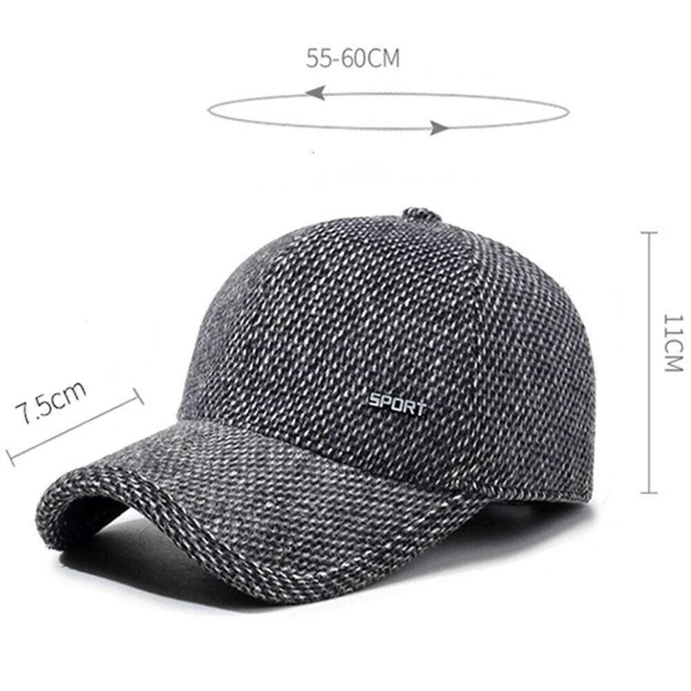 FS Trendy Brown Winter Baseball Cap For Men Vintage Thick Warm Women Earflaps Hats Outdoor Windproof Trucker Hat Casquette Homme Z260226