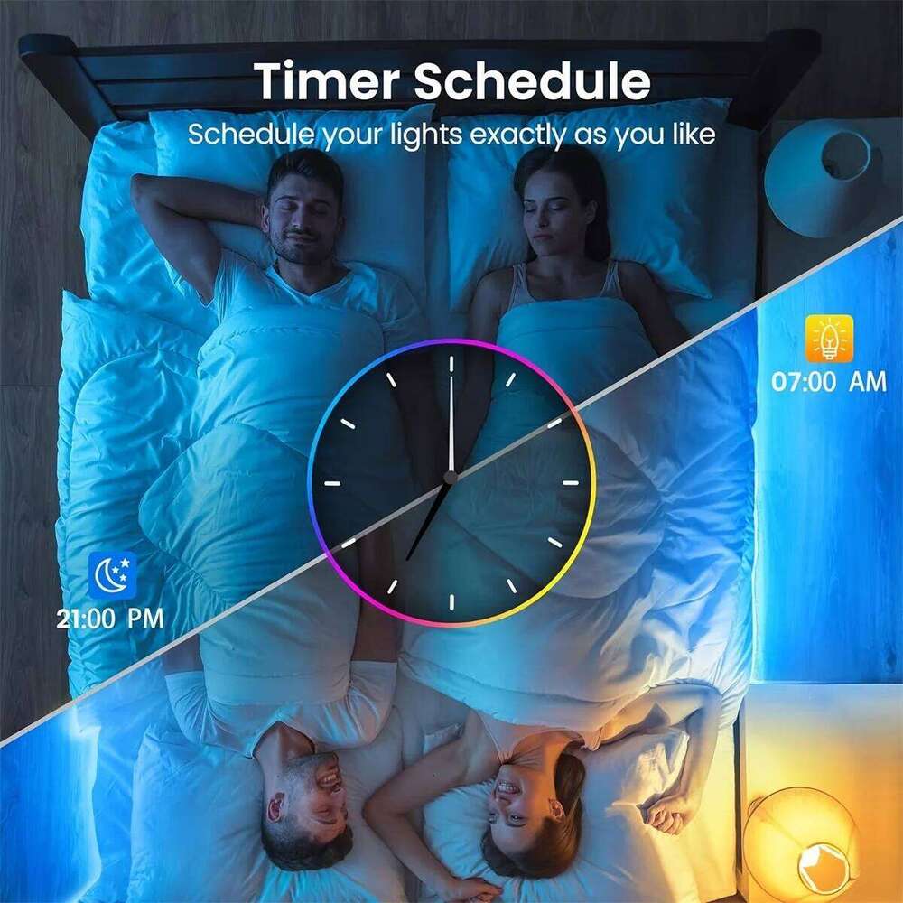 30 LEDS/meter LED Strip Bluetooth APP Control With Battery US plug Power Supply For Home Decoration And Ambient Lighting Z260226