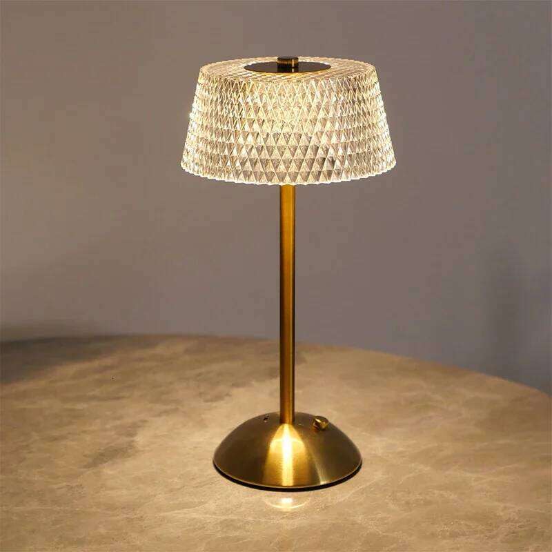 Rechargeable Light Touch Night Lamp Bedroom Study Bedside Atmosphere Decoration Glass LED Table Lamps Z260227