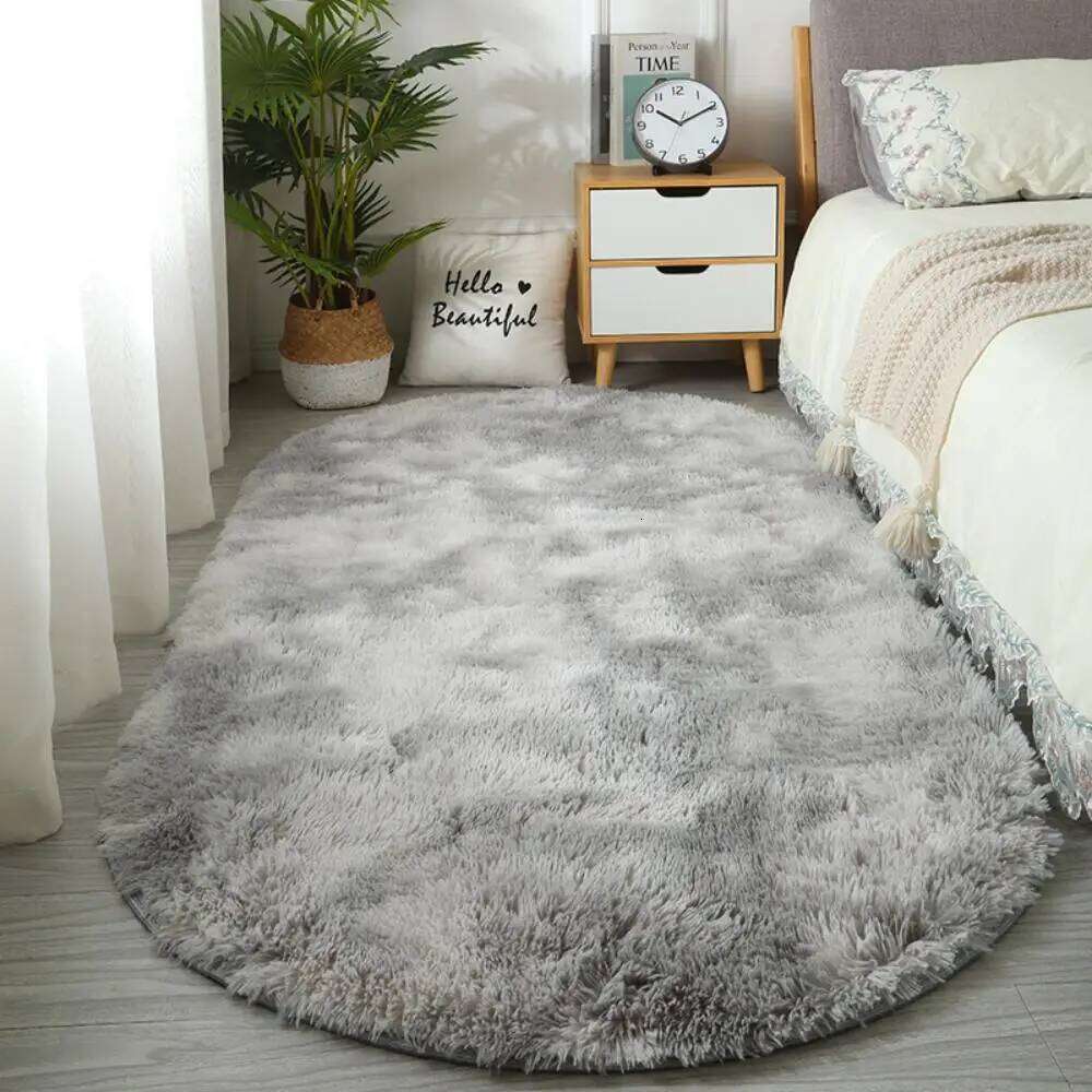 VIKAMA Soft Bedside Oval Girl Rug Bedroom Carpet For Live Room Winter Warm Floor Mat Doormat Home Decoration H260227 - view 7