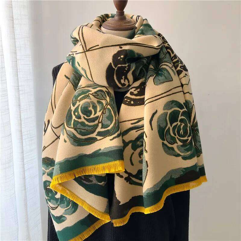 Cashmere Scarf for Women Thick Warm Winter Blanket Brand Female Luxury Quality Shawl Wrap Bufanda Print Poncho Echarpe Pashmina Z260226