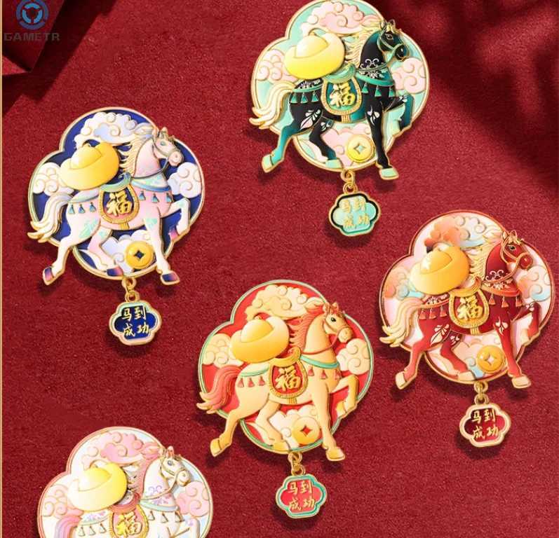 Year of the Horse Refrigerator Magnet Chinese Spring Festival Blessing Gift for Home DecorT260227