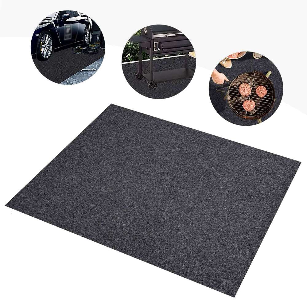 188*183cm Hot Tub Mat Thick Felt Pads with Waterproof PVC Backing Non Slip Protective Flooring for Gym Equipment Treadmill H260226