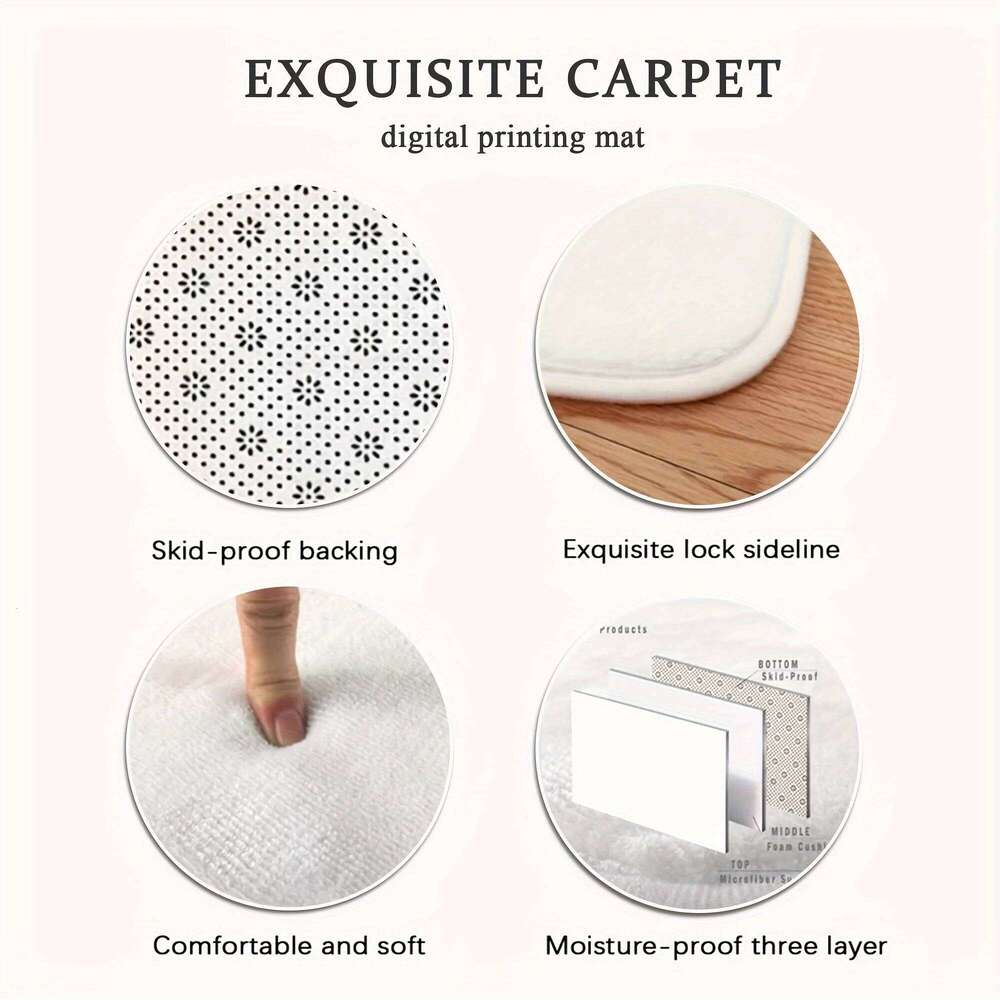 VIKAMA 1/2pcs Christmas Anti-Slip And Easy-To-Clean Kitchen Carpet, Bathroom Entrance Mat For Home Decoration H260226