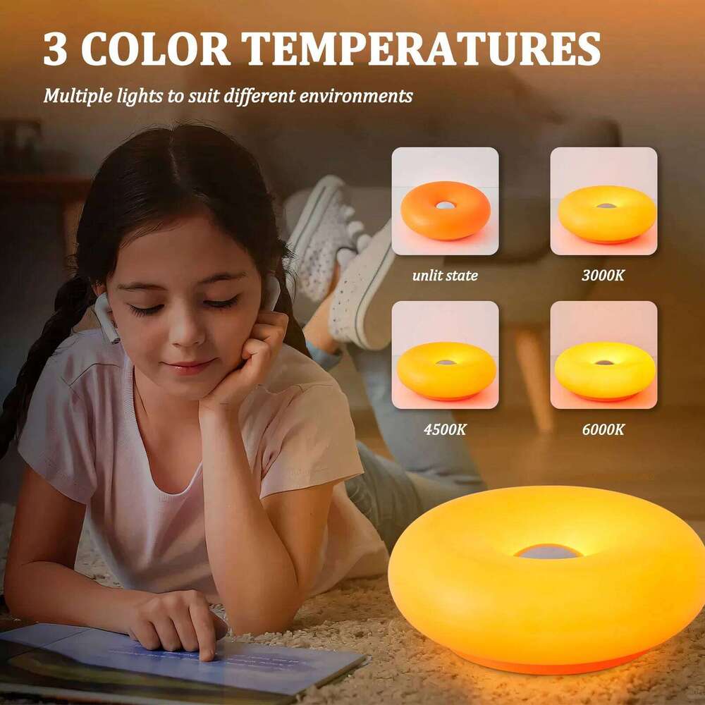 Bauhaus Donut Shaped Table Lamp USB Plug for Bedroom Bedside Living Dining Room Decor Ambient Light Not Glass Z260227