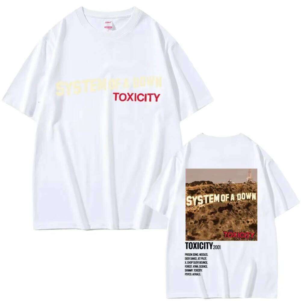 Alternative Metal Rock Band System of A Down Toxicity Album Graphic T-shirt Men's Women Casual Vintage T-shirts C260227