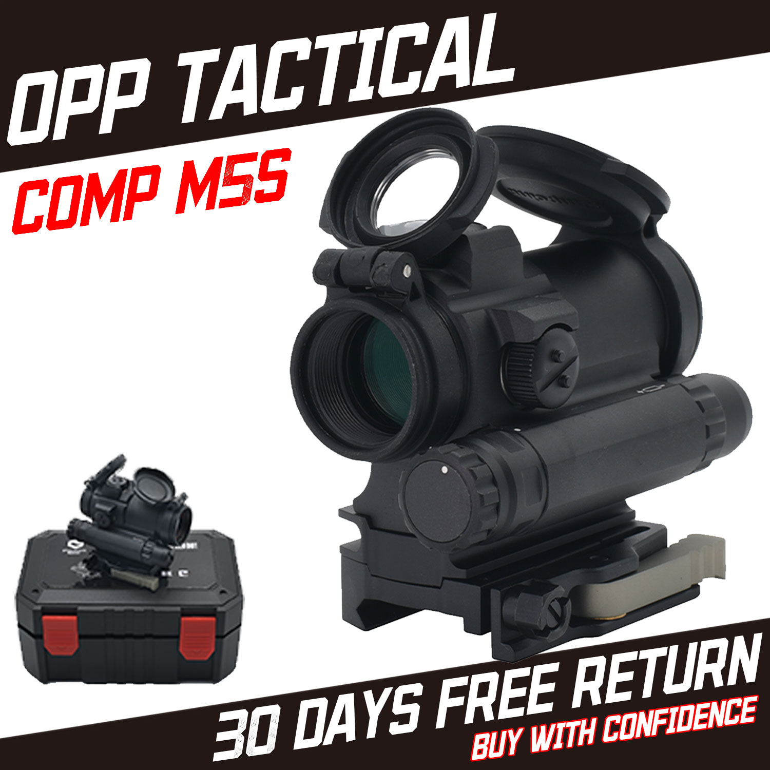 EvolutionGear CompM5s Red Dot Reflex Sight w/ LRP Mount Night Vision Motion