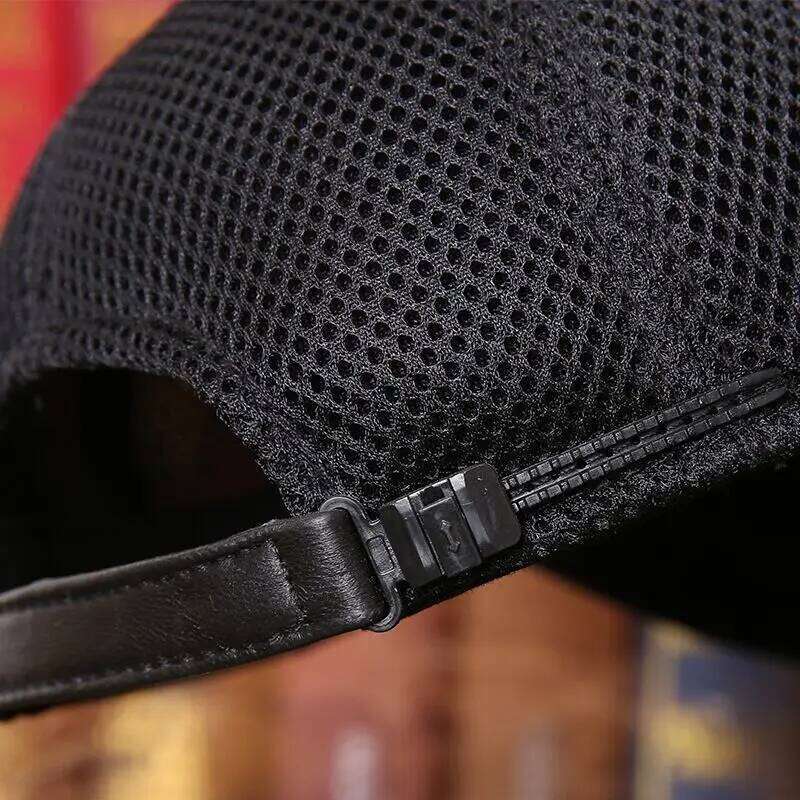 Fashion Genuine Baseball Caps For Men Women Spring Summer Mesh Cap Sheepskin Leather Net Hip Hop Snapback Hat Casual Z260226