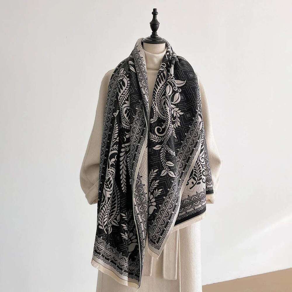 New Fashion Versatile Scarf Women Winter Double-Side Cashmere Warm Shawl Soft Pashmina Blanket Wrap Neckerchief Lady Z260226