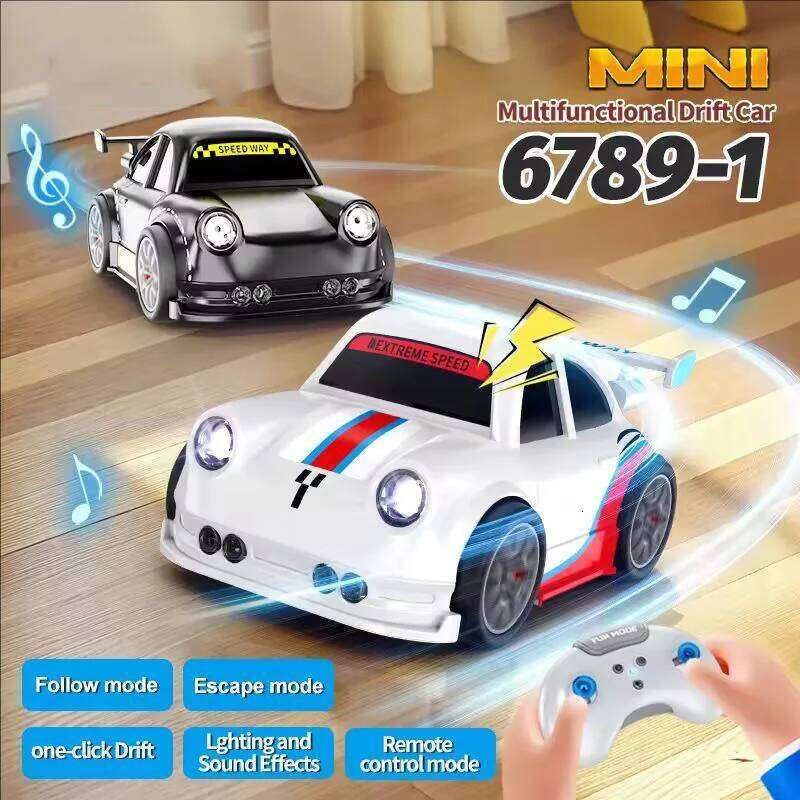 Smart 1:64 2.4G Mini RC Drift Car with Lights & Sound Multi-Function Remote Control Vehichles Indoor Outdoor Toys Gifts H260227