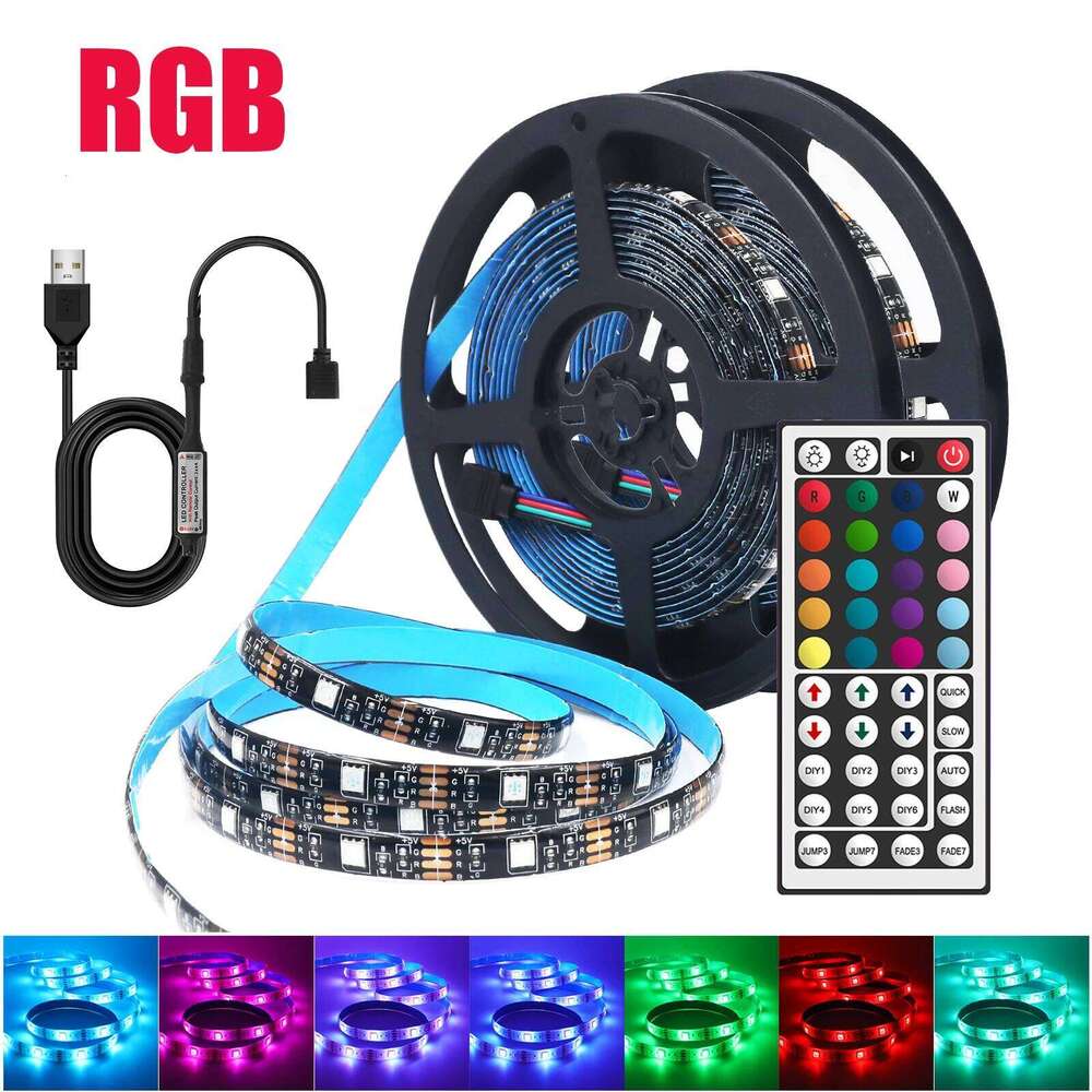 5V RGB Strip Kit USB Powered Music Sync Bluetooth/3Key/44Key Control Dimmerable Flexible Indoor TV BackLighting LED Lights Z260226