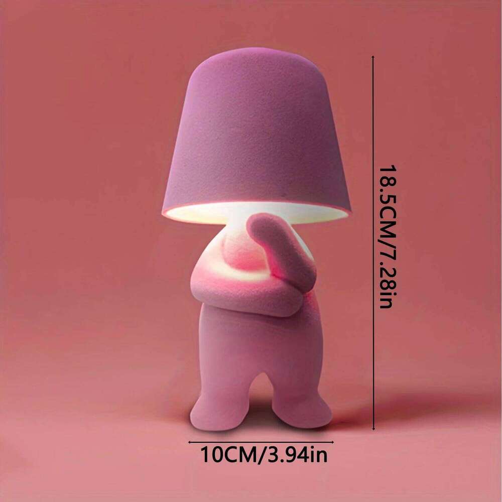 LED decorative ambiance thinker fabric plush villain lamp ins style bedroom bedside desk bar USB rechargeable table lamps Z260227