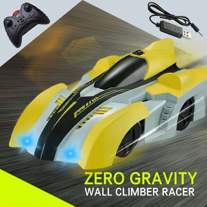 Climbing Remote Control 360 Rotating Stunt with Headlight Rechargeable RC Car Wall Climber Toys Gifts for Boys H260227