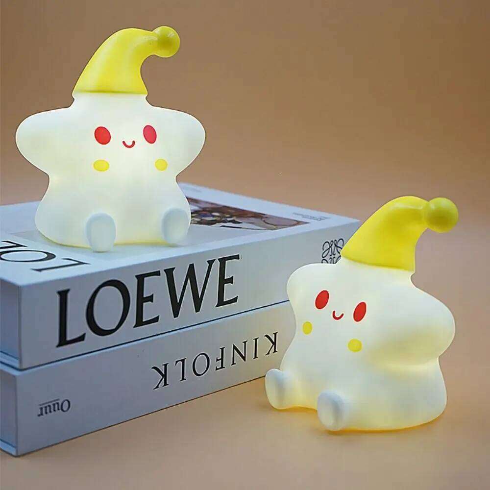LED Silicone Night Light Little Star Creative Bedside Touch Table Lamp Bedroom Decoration Kawaii Gift For Kid Children Z260227