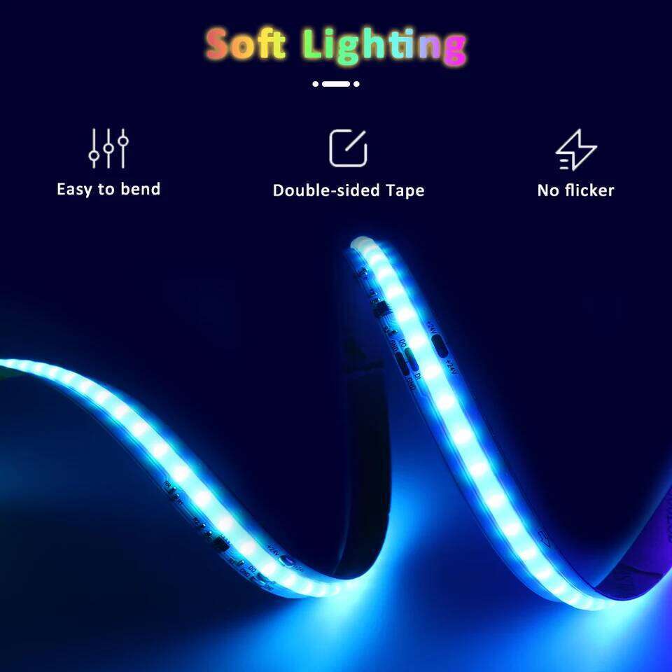 RGBIC COB LED Strip WS2811 24V 480 Diodes 5M 10M 15M 20M RGB IC Chasing Effect Lights Tape Diode Ribbon Lamp for Room Decoration Z260226