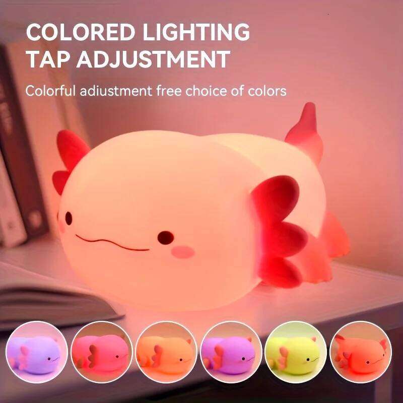 Multi-color cartoon night light, touch-sensitive timer function, USB rechargeable desk lamp, suitable for room and home dcor. Z260227
