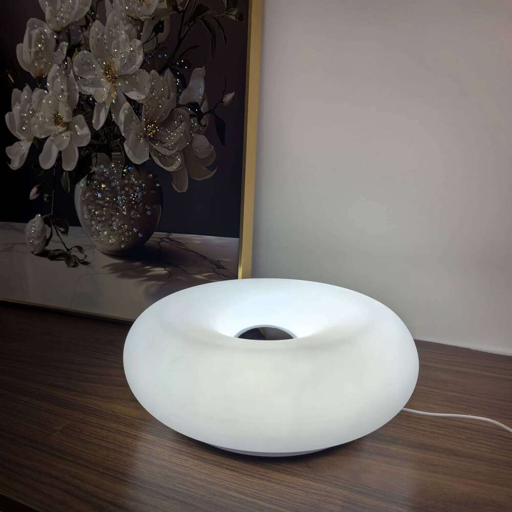 USB plug Doughnut table lamp bedroom bedside ambient light Bauhaus living dining room decorative lightNot glass Z260227
