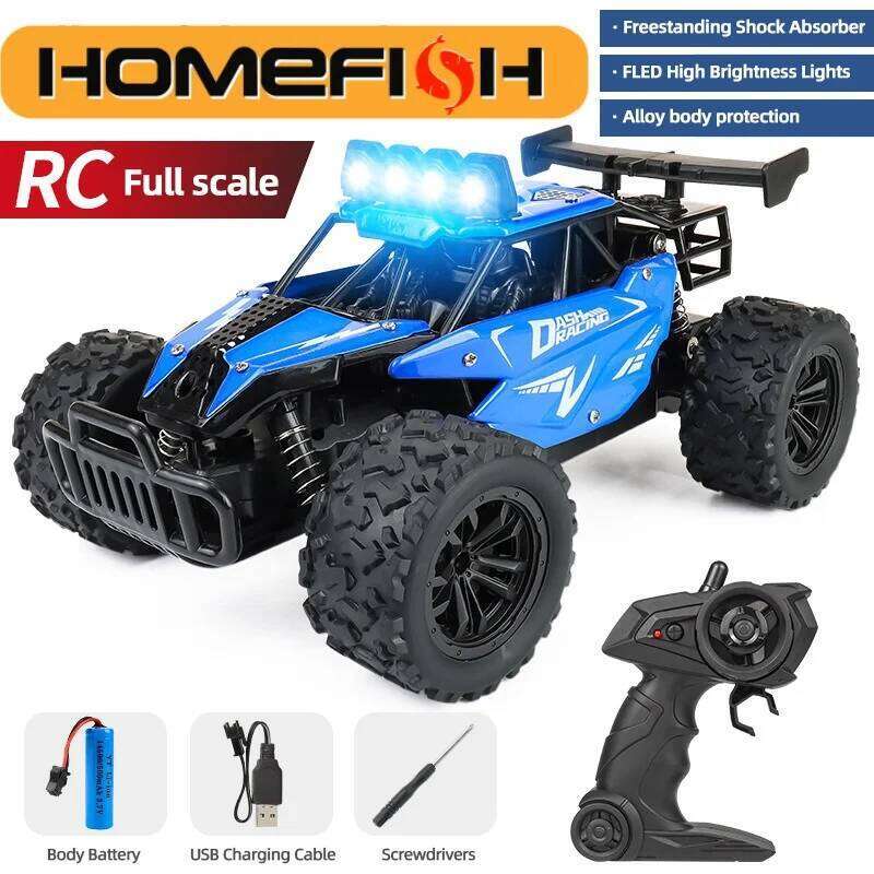 RC8 2.4GRC Proportional Throttle Alloy Remote Control Car 1:16 Highspeed Big Foot Climbing off Road Vehicle Racing Model Toy H260227