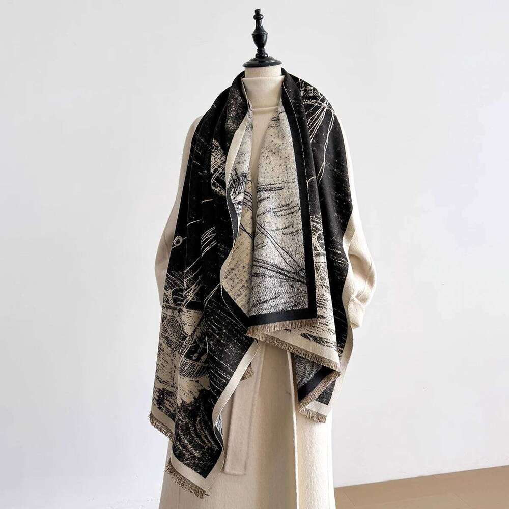 Luxury Cashmere Print Scarf for Women Winter Warm Shawl Wrap Bandana Pashmina Female Foulard Blanket Fashionable Access Z260226