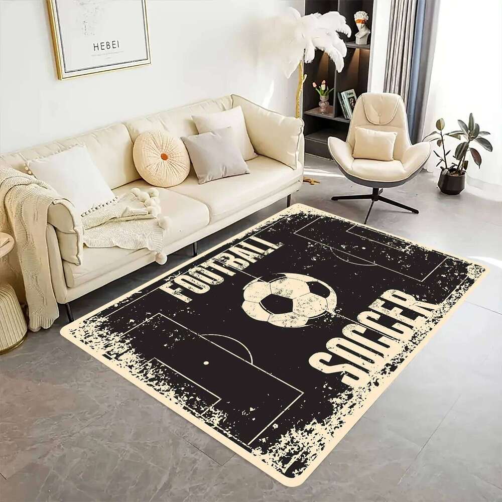 Sports Trendy Style Entryway Doormat Football Field Ball Mottled Texture Home Decor Mat For Soccer Fans H260226