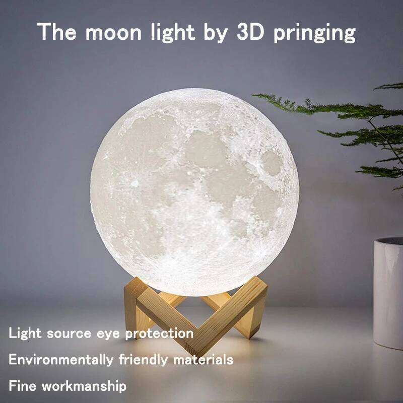 LED Print Rechargeable Color Change 3D Light Touch Moon Lamp Children's Lights Night Lamps Dropshipping Z260227