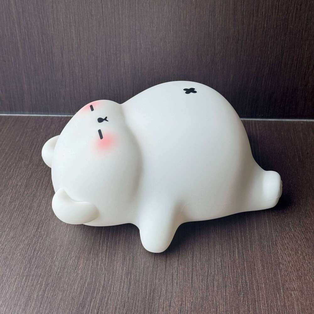 Big White Bear Silicone Sleep Lamp A070 Cute Snoring Night Light 3 Brightness Levels Timer USB Type-C Rechargeable Kids Gift Z260227