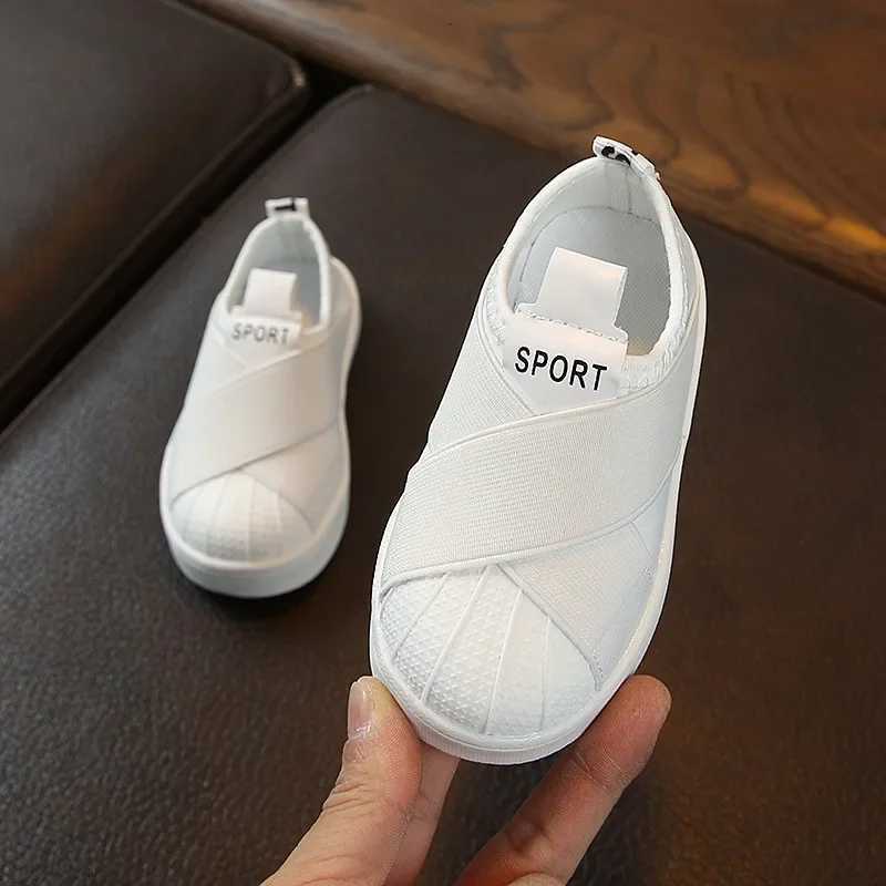 2024 Kids Slip-On Sneakers Shell Toe Comfortable Baby Shoes for Boys Girls 1-6 Years Student Trainers E08104T260227