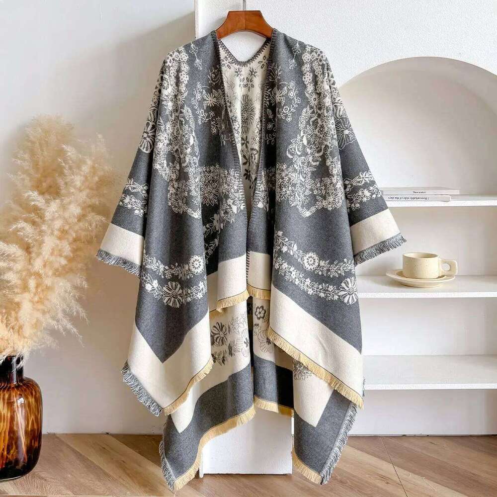 New Winter Slit Double-sided Large Shawl Elegant Women Fashion Brand Warm Scarf Print Scarve Pashmina Mujer Foulard Bufanda 2025 Z260226