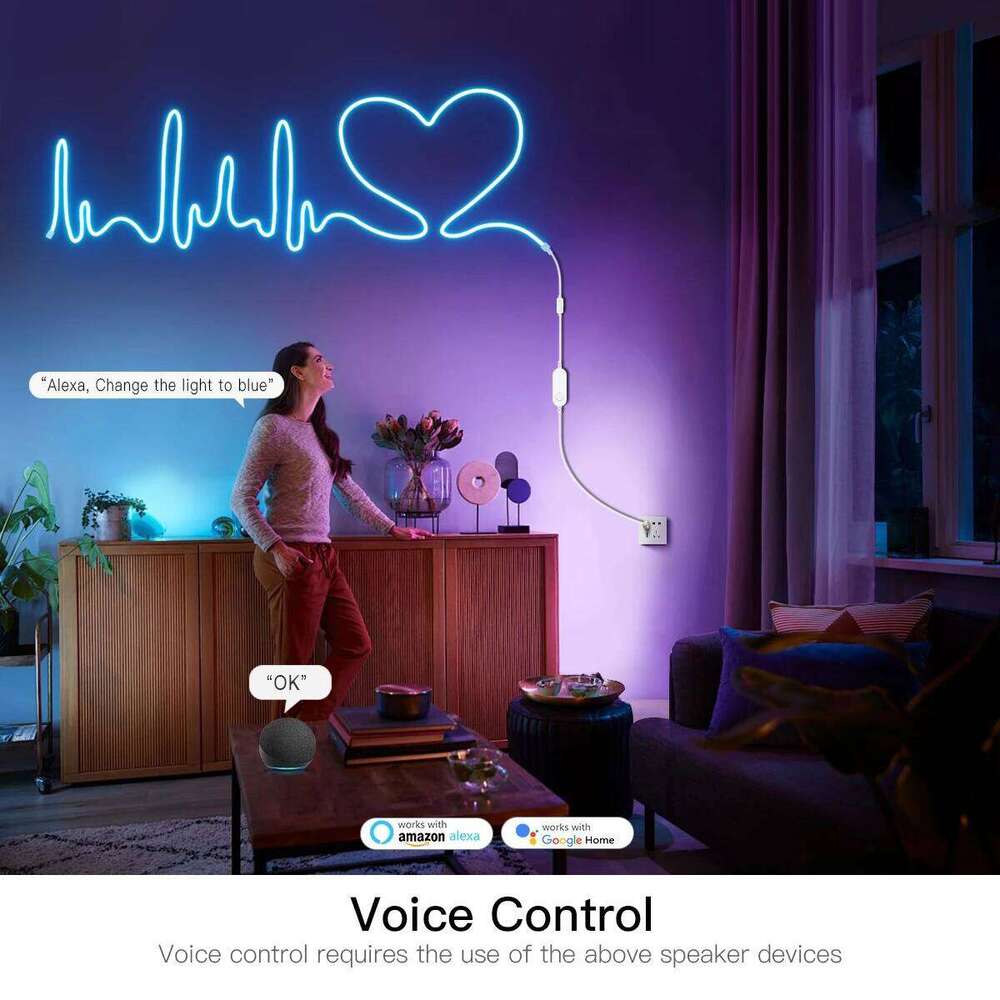 LED Zigbee Tuya Smart RGB Neon Strip 5V Flexible Ribbon Tape Waterproof USB Led Lights for Bedroom by Alexa -J Z260226