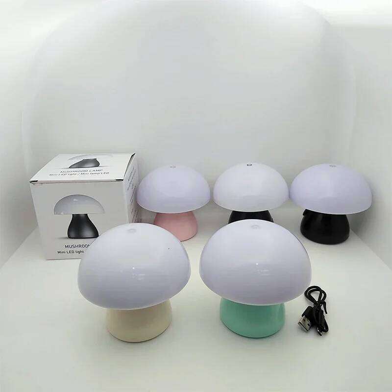 Mushroom Led Lamp Charging Touch Desk Coffee Bar, Hotel Bedroom Decoration, Nordic Creative Atmosphere, Small Table Light Z260227