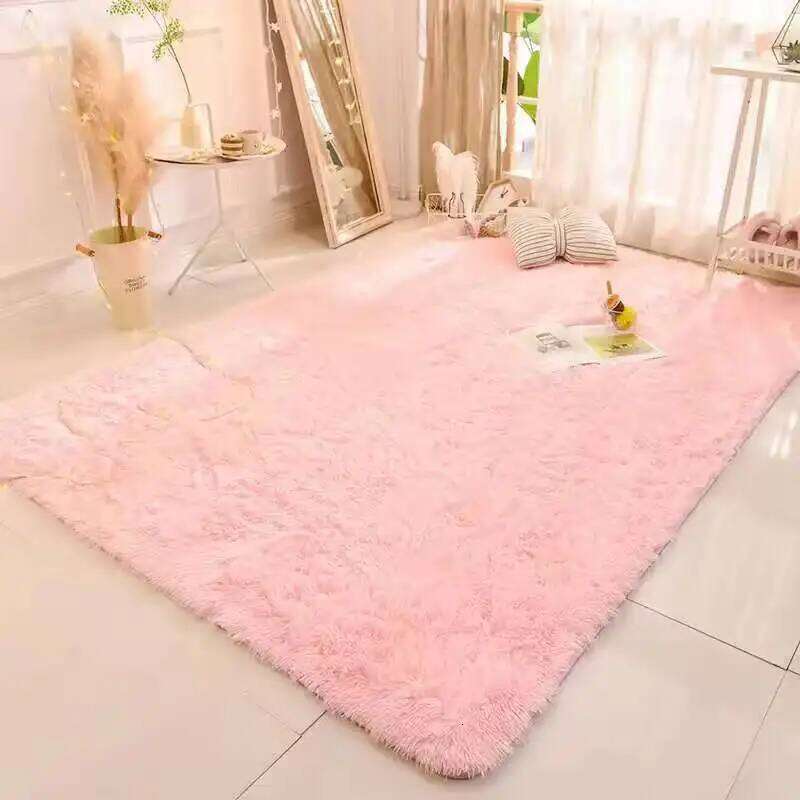 VIKAMA Tie-dyed Fluffy Carpets For Living Decor Bedside Rug Warm Plush Floor Children's Room Play Mats Furry Carpet H260227 - view 6