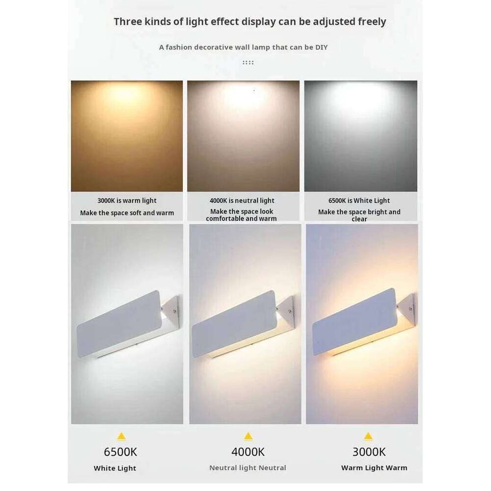 Indoor LED Lamp Adjustable Angle Aluminum Alloy Wall Light Home Living Room Bedroom Vanity Mirror Bedside Lights Z260227