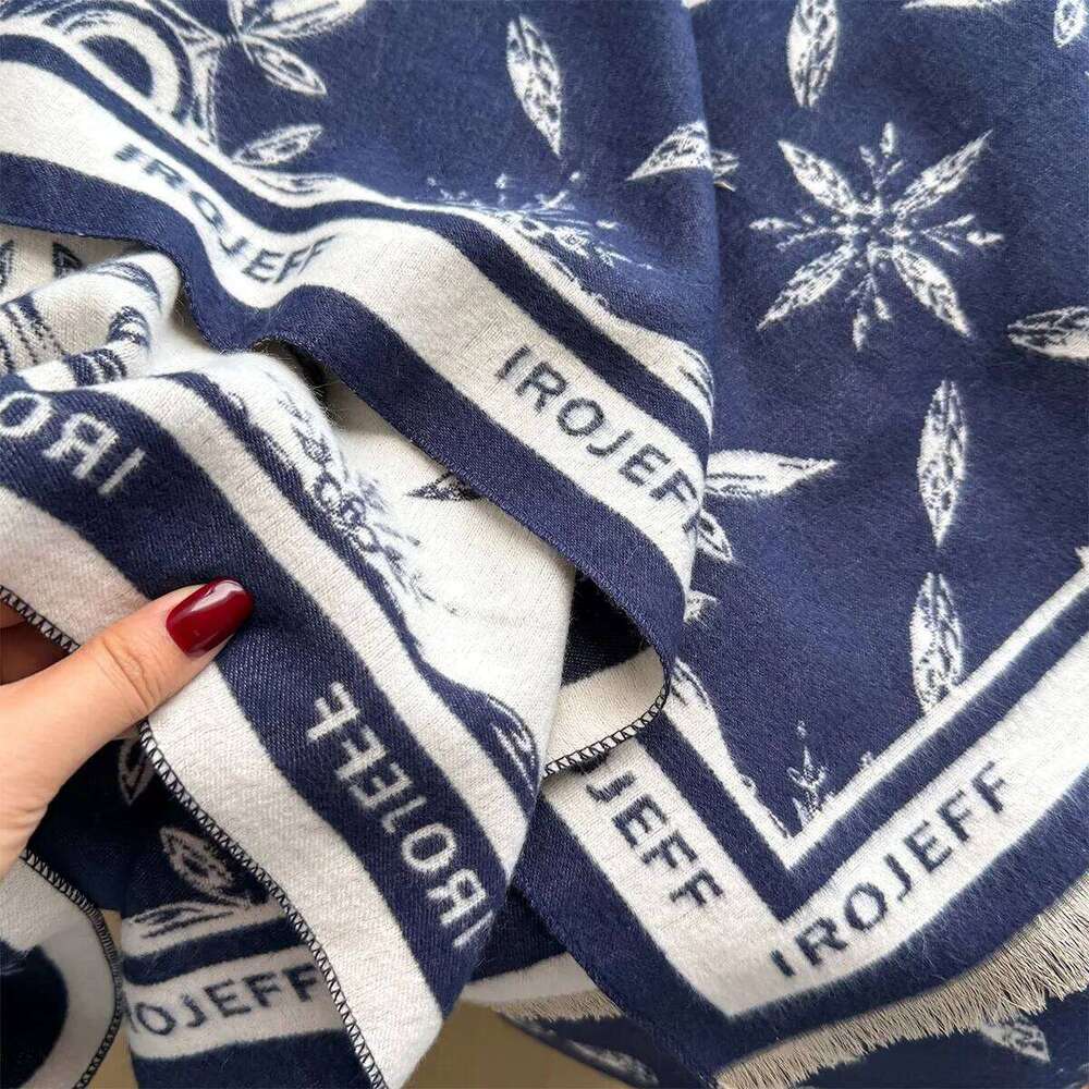 2025 Elegant Jacquard Design Imitation Cashmere Soft Warm Fringe Shawl Autumn Winter Coldproof Windproof Blanket Scarf Z260226
