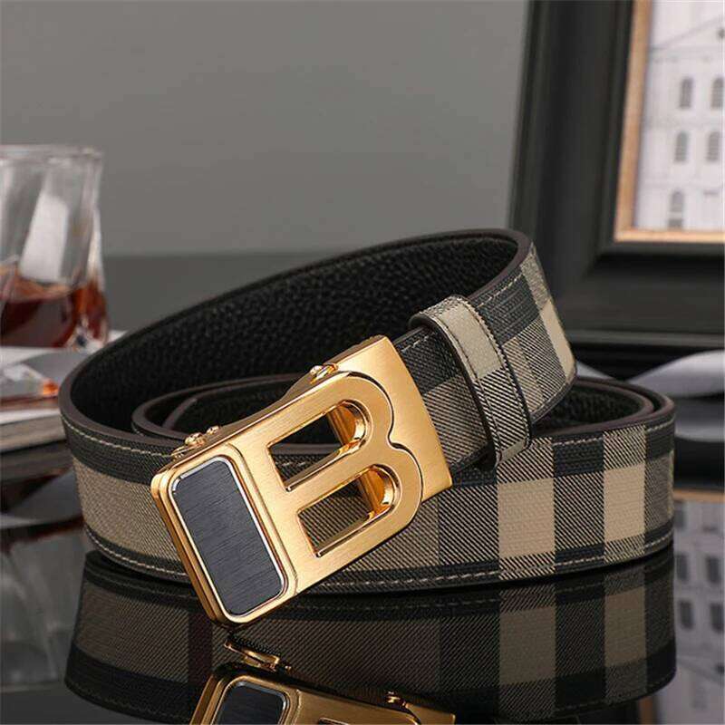 New Wide 34mm Luxury Vintage Designer B Buckle Men High Quality Women Genuine Real Leather Dress Strap Male Belt for Jeans 26H0227