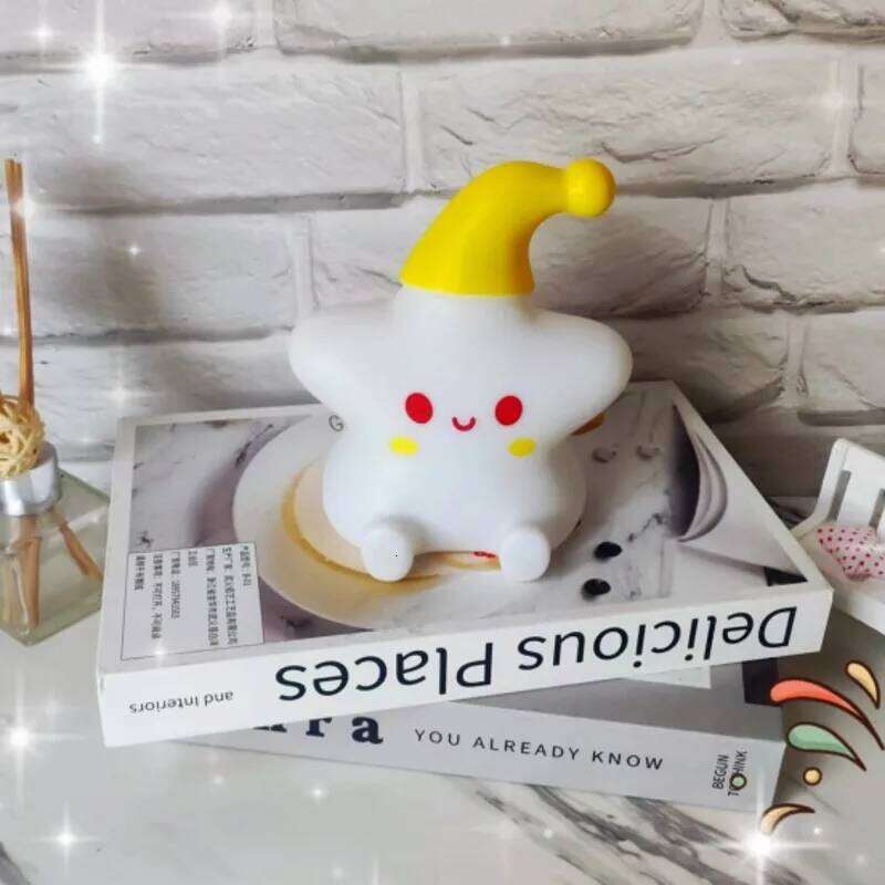 Button Battery Star Silicone Night Children's Room Decoration Bed LED Modeling Light Baby Toy Gift Lamp Z260227