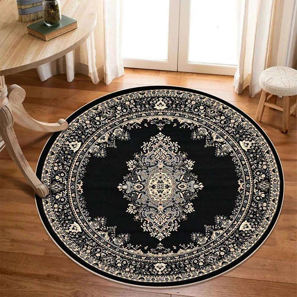 VIKAMA Round Turkish Bohemian Persian Rug Vintage Living Room Sofa Coffee Table Carpet for Bedroom Home Decor H260227 - view 3