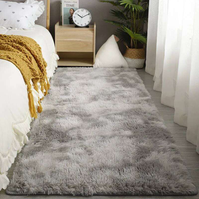 Plush Area Bedroom Super Soft Foot Bedside Mat Fuzzy Children Carpet Prayer Rugs Living Rug Room Decoration H260226