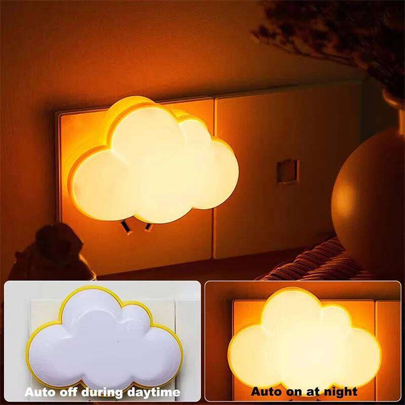 LED Smart Motion Sensor Lights Plug In Auto On/Off Cloud for Kids Bedroom Stair Hallway Study Bedhead Night Lamps Z260227
