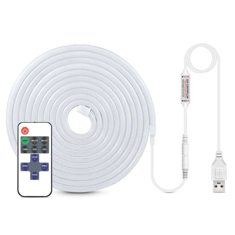 5V Neon LED lamp Strip adhesive Tape for home Stair Closet Kitchen Wardrobe luz led USB lampara 3m 2m 1m Dimming Night Lights Z260226