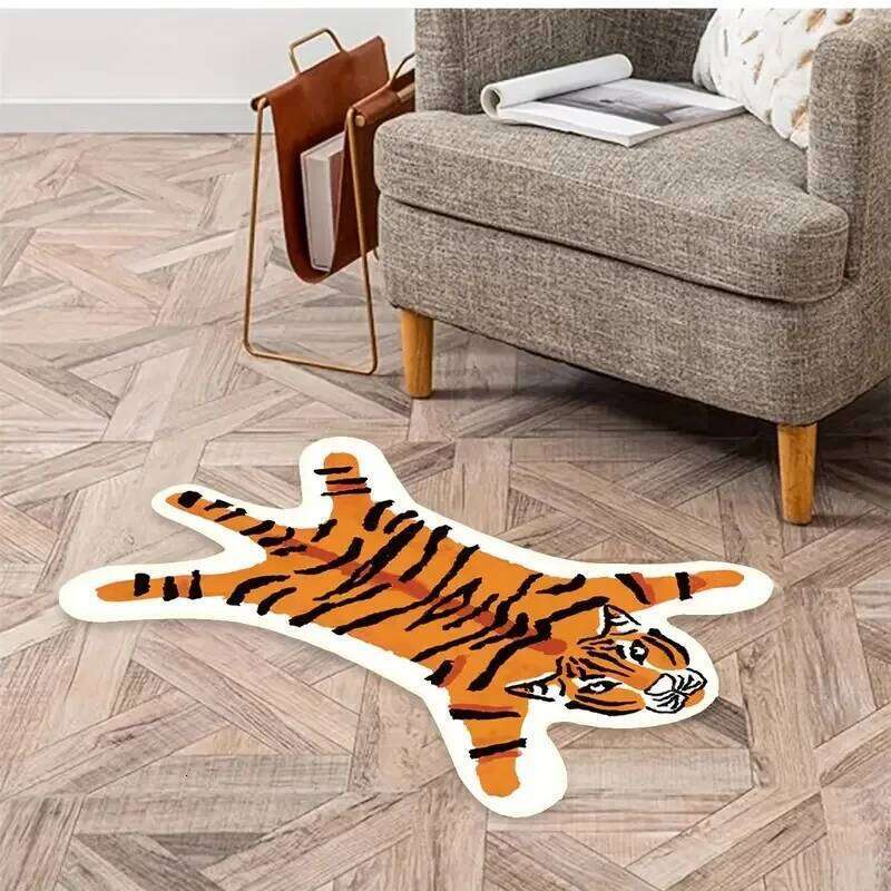 1pcs Imitation Animal Fur Floor Mat Living Room Bedroom Study Home Decoration Dirt-resistant and Easy To Care Carpet H260226