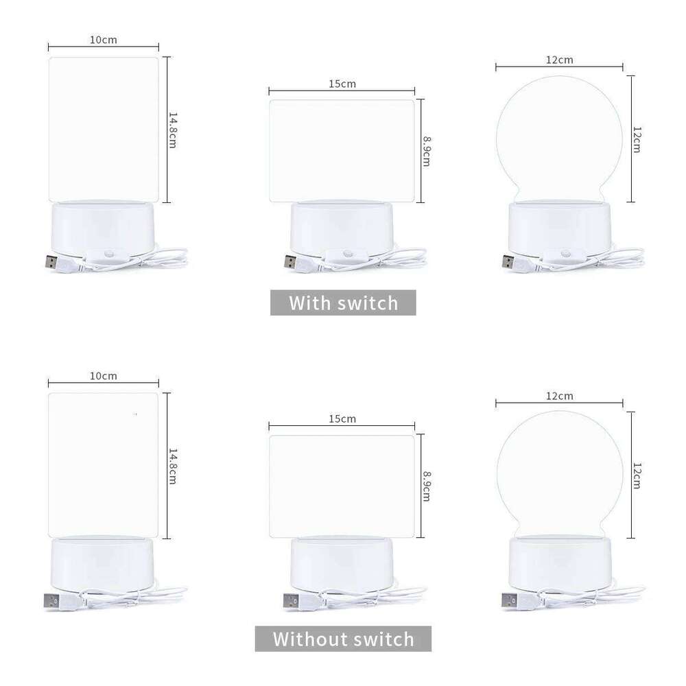 Creative Bedside Message Night Light USB LED Note Board Table Lamp With Pen Gift For Kids Children Girl Friend Decoration Z260227