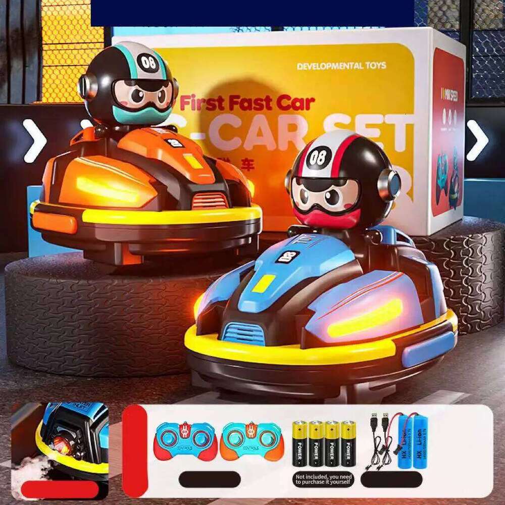 Remote new 2.4 g remote control bumper car duel spray music racing boy Crazyracing Kartrider toys H260227