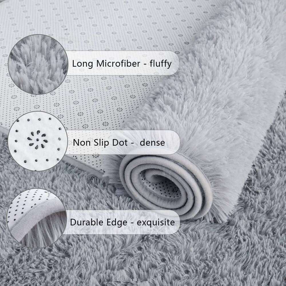 VIKAMA Soft Running Rug, Plush Fluffy Bedroom Living Carpet, Nursery And Children's Room Floor Mat For Home Decor H260226