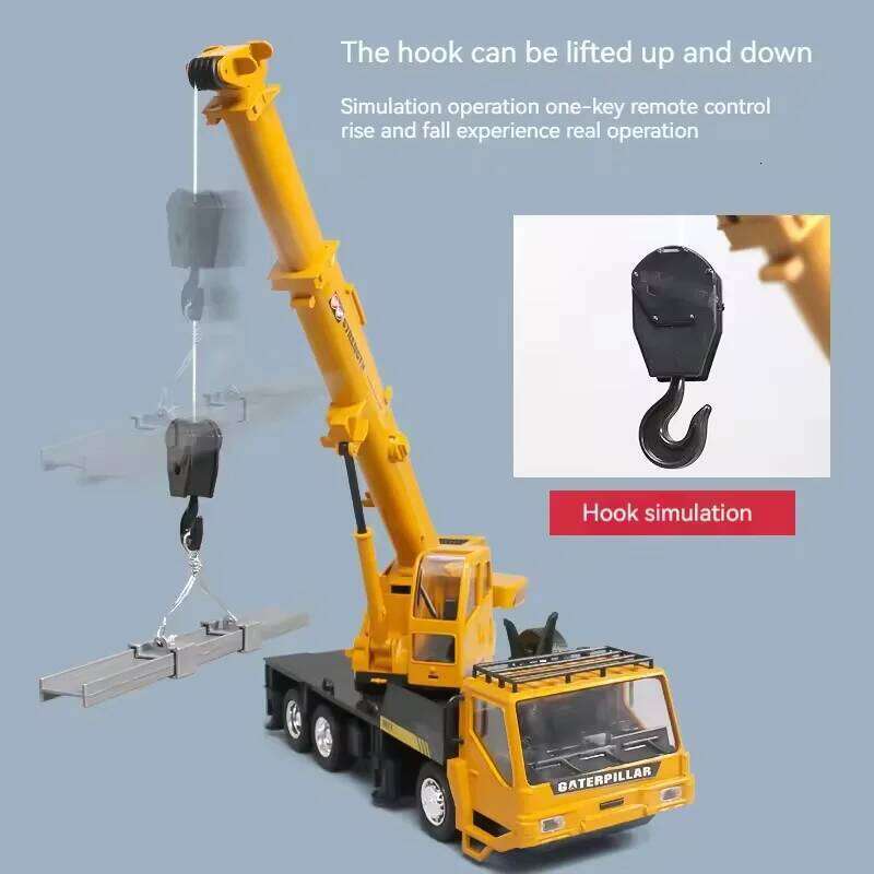 1: Remote Control Truck Toys 2.4G Lift Simulation Engineering Crane Eletric Children's Toy Model RC Car Gift H260227