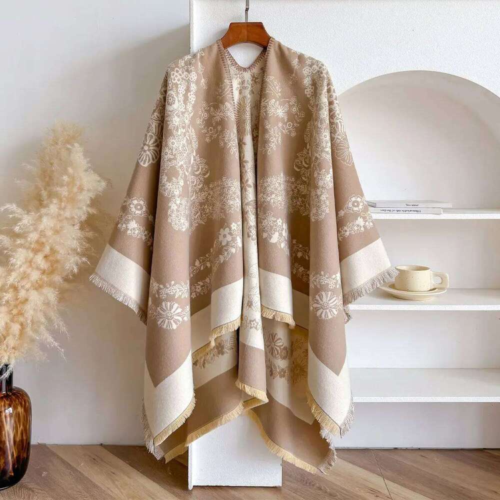 New Winter Slit Double-sided Large Shawl Elegant Women Fashion Brand Warm Scarf Print Scarve Pashmina Mujer Foulard Bufanda 2025 Z260226