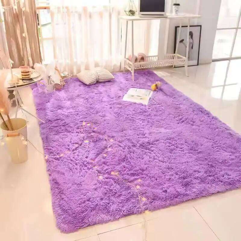VIKAMA Tie-dyed Fluffy Carpets For Living Decor Bedside Rug Warm Plush Floor Children's Room Play Mats Furry Carpet H260226